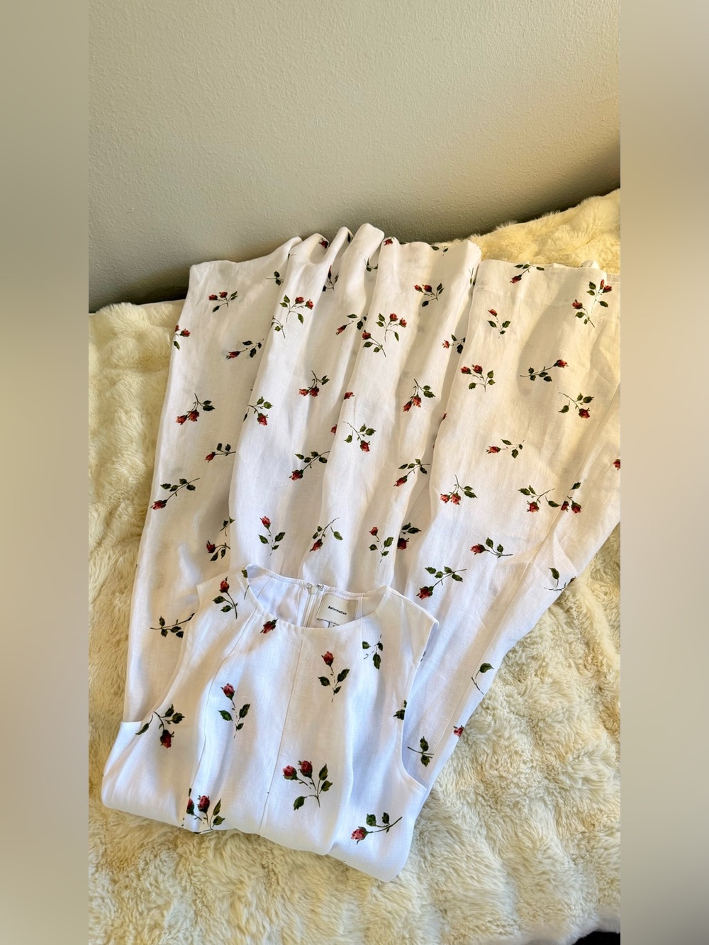 Reformation Cecilia Linen Dress floating rose, New without tags, never worn. - Picture 13 of 16